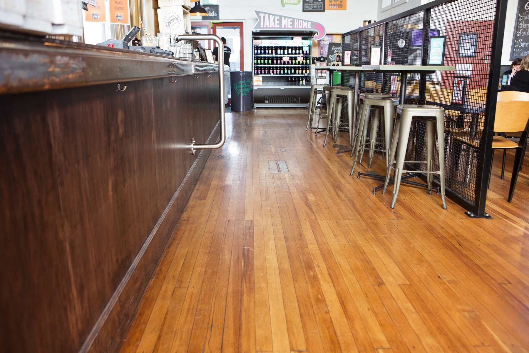 a timber floor after restoration